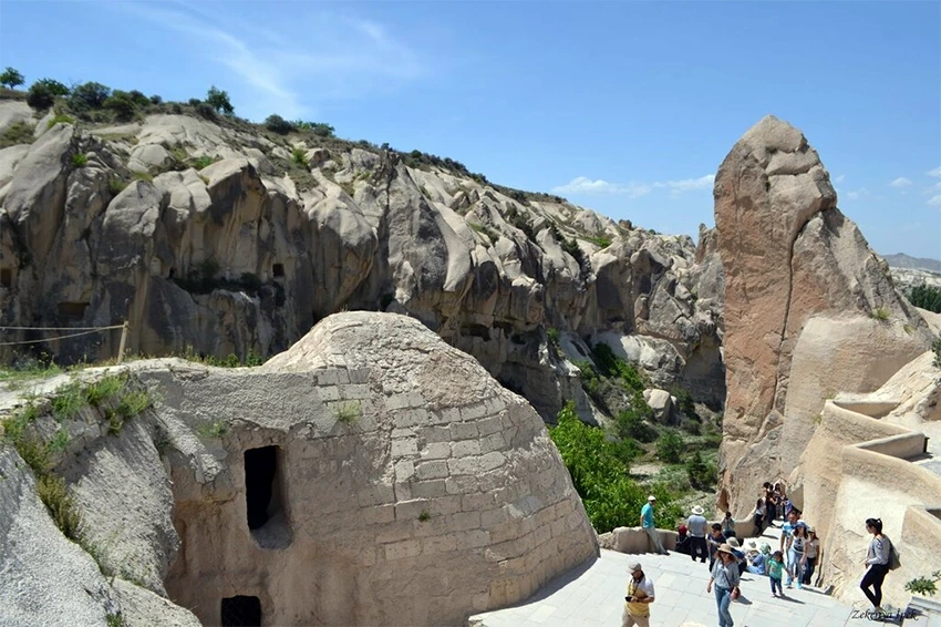 Rocky walking paths inside Göreme Open-Air Museum