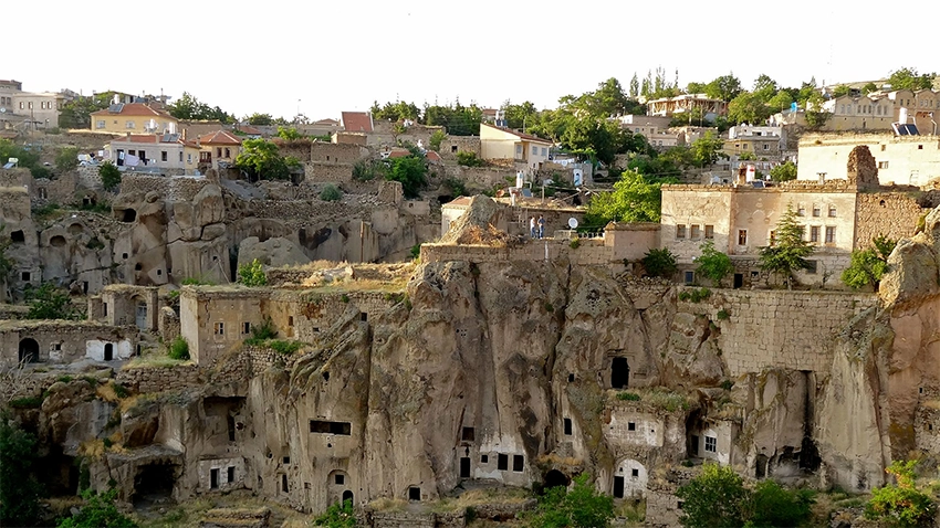 Güzelyurt Gelveri town overview with Mount Hasan in the background