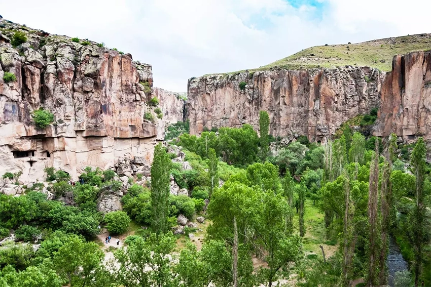 Ihlara Valley overview of the Melendiz River canyon in Aksaray Cappadocia