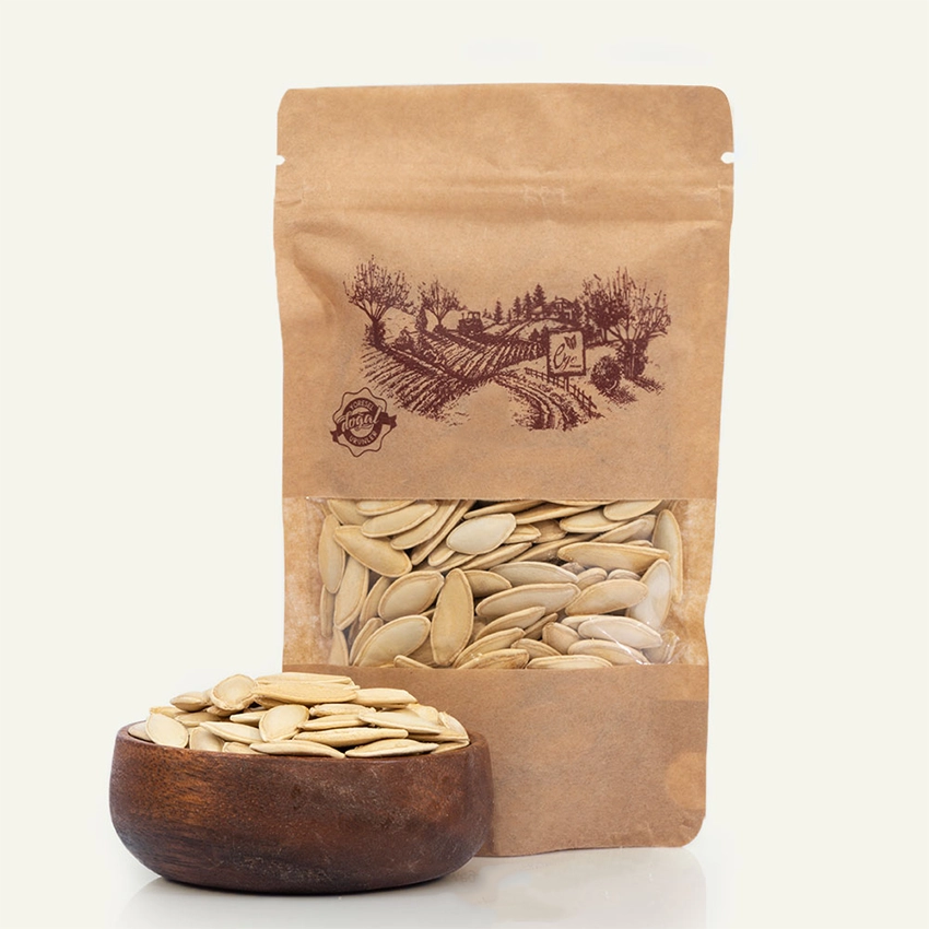 Packaged Nevşehir pumpkin seeds sold as local souvenirs
