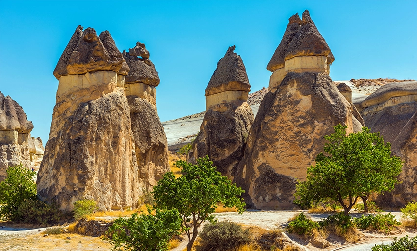 Three-headed fairy chimney in Paşabağ Valley