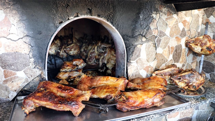 Traditional tandır oven used for slow-roasting meat in Cappadocia