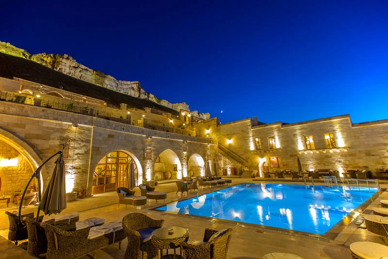 Stone mansion hotel and cave-style accommodation in Ürgüp